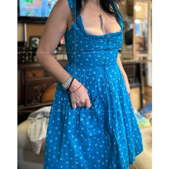 Original Steindl Dress Munchen Salzburg Blue Zip Front 38 - Picture 1 of 12